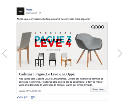 Anúncio de promoção da Oppa